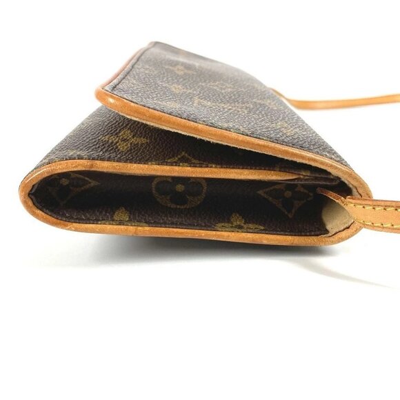 LOUIS VUITTON M51852 Monogram Pochette Twin GM 2WAY Bag Shoulder Bag Bro - Picture 3 of 16